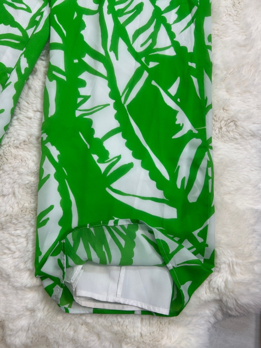 Lilly Pulitzer Boom Boom Sleeveless Summer Tropical Jumpsuit Green White Small - Picture 13 of 13
